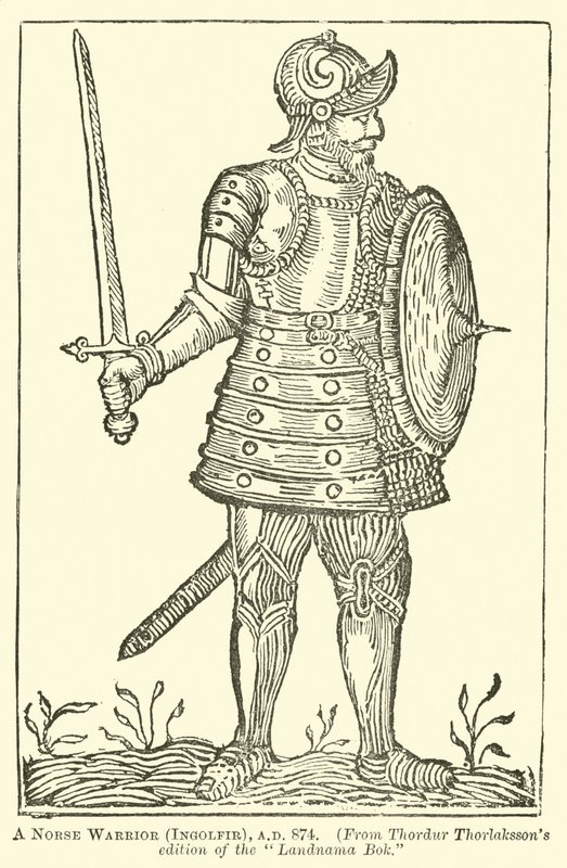 Een Noorse Krijger, Ingolfir, AD 874 door English School