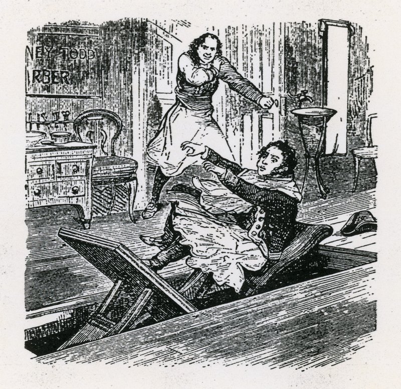 Een Rij Parels of De Vriend van Fleet Street (1847), Britannia, Hoxton. Sweeney Todd door English School