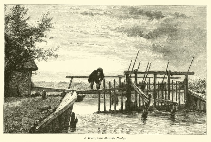 Een Stuw met Beweegbare Brug door English School