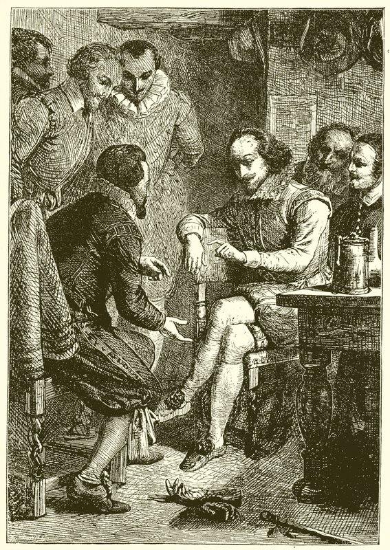 Een gevecht van geest tussen Shakespeare en Ben Jonson door English School