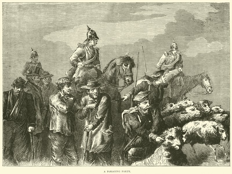 Een fourageerpartij, oktober 1870 door English School