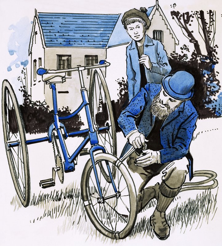Een tuinslang zorgde voor een soepele fietstocht voor John Dunlop door English School