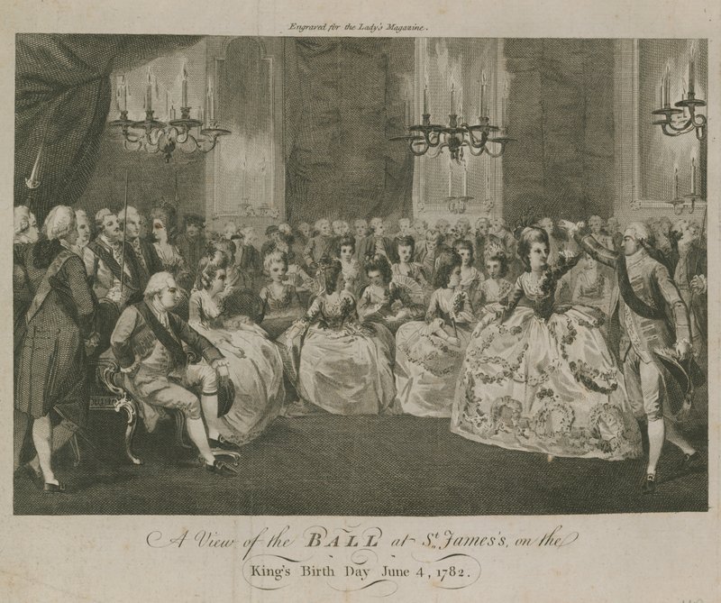Een uitzicht op het bal in St. James