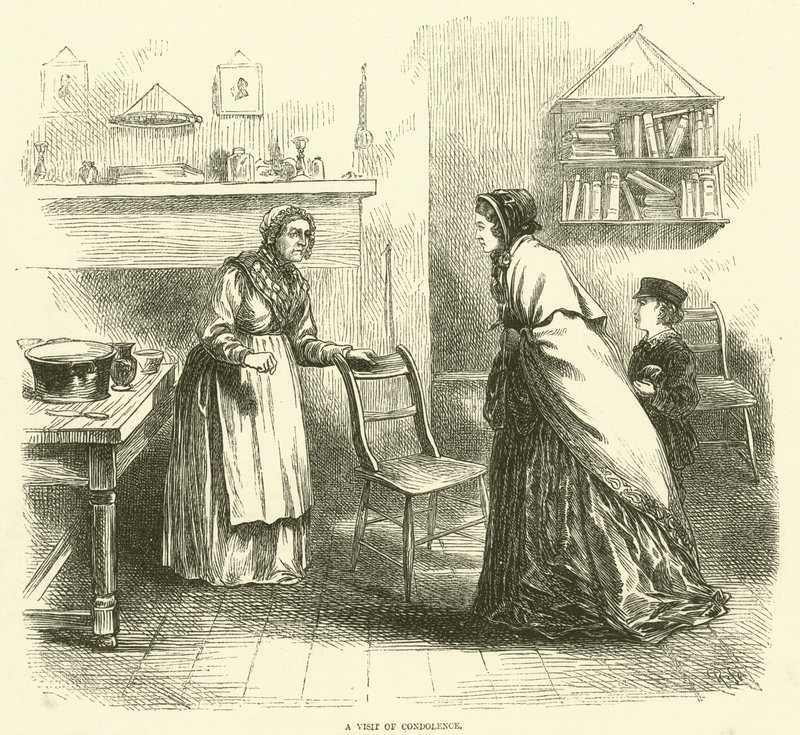 Condoleancebezoek (gravure) door English School