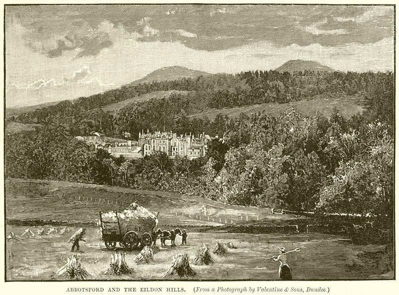 Abbotsford en de Eildon Hills door English School