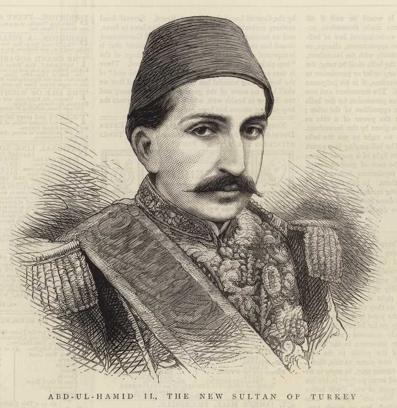 Abd-ul-Hamid II, de nieuwe Sultan van Turkije door English School