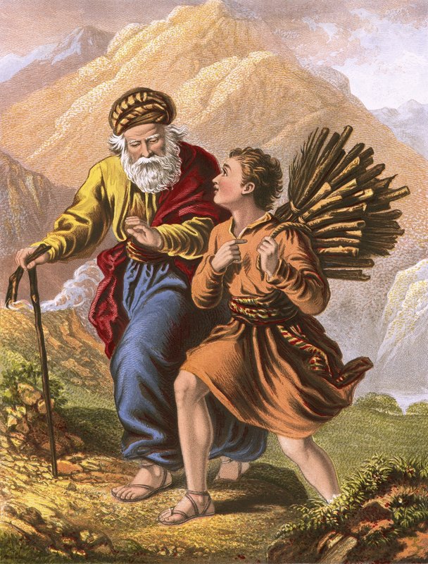 Abraham en Isaak op weg naar Moria door English School