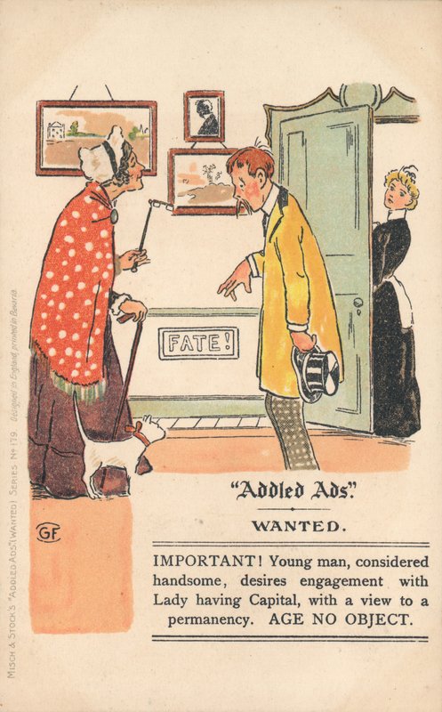Addled Ads ansichtkaart door English School