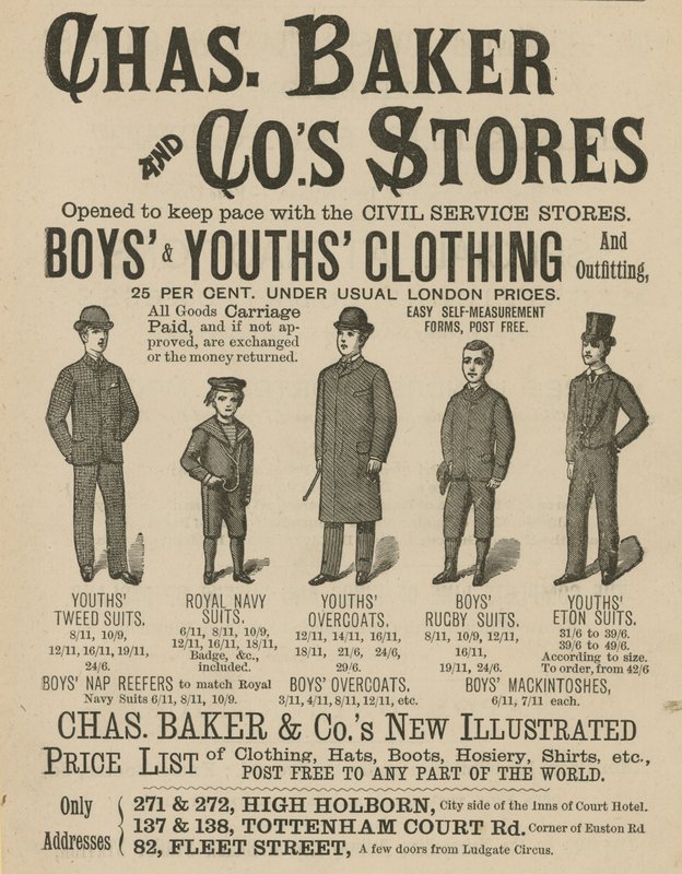 Advertentie voor Chas Baker & Co