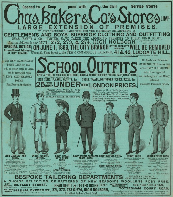 Advertentie voor Chas Baker & Co