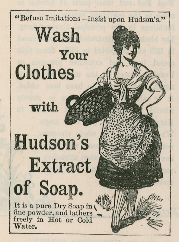 Advertentie voor Hudsons zeep extract door English School