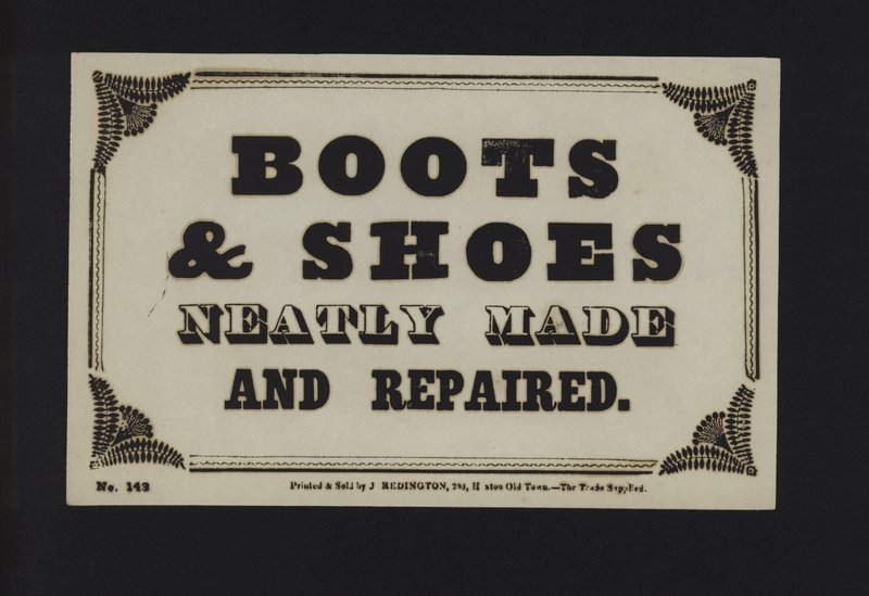 Advertentie: Schoenen en laarzen netjes gemaakt en gerepareerd door English School