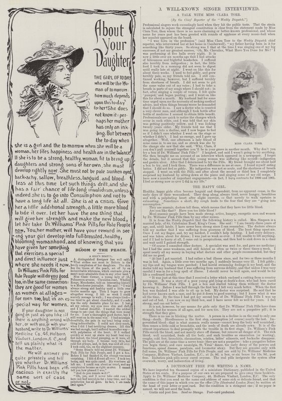 Advertentie, Dr. Williams