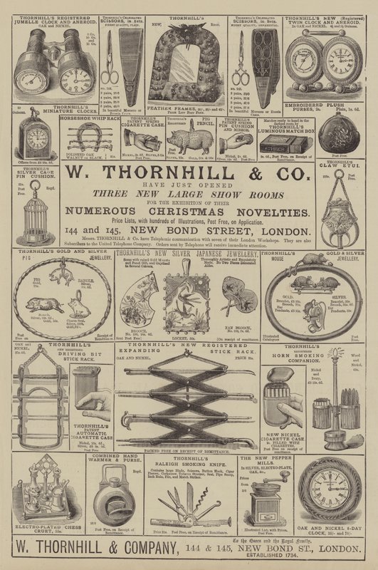 Advertentie, W Thornhill en Company door English School