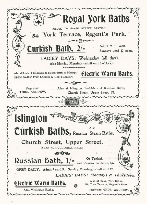 Advertentie voor de Royal York baden door English School