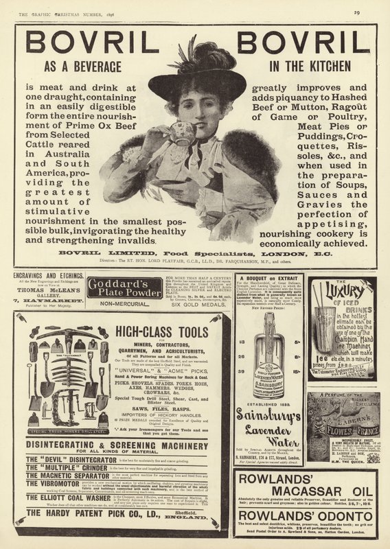 Advertentiespread uit The Graphic Christmas Number 1896 door English School