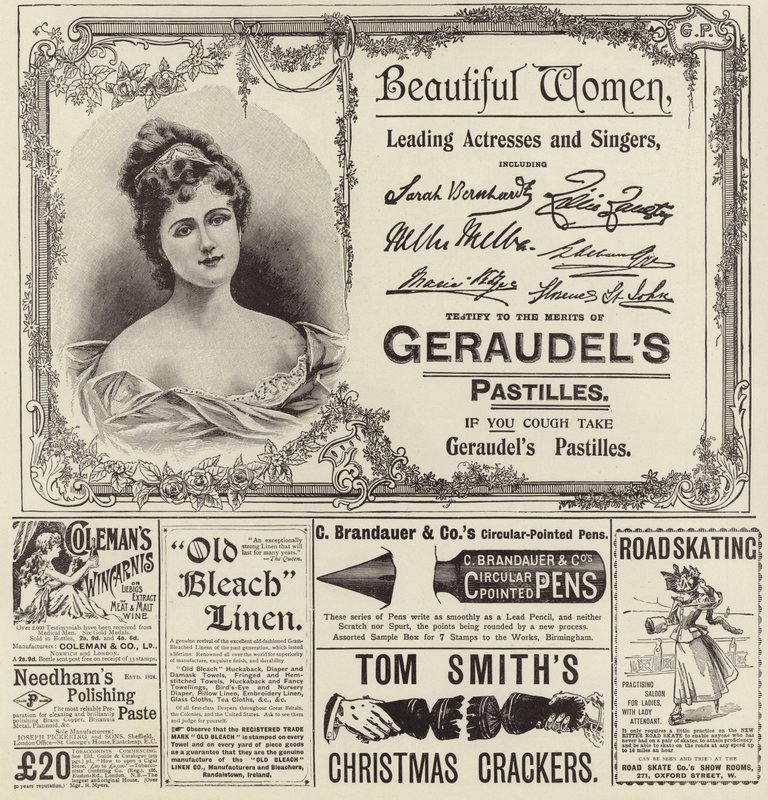 Advertentiespread uit The Graphic Christmas Number 1896 door English School