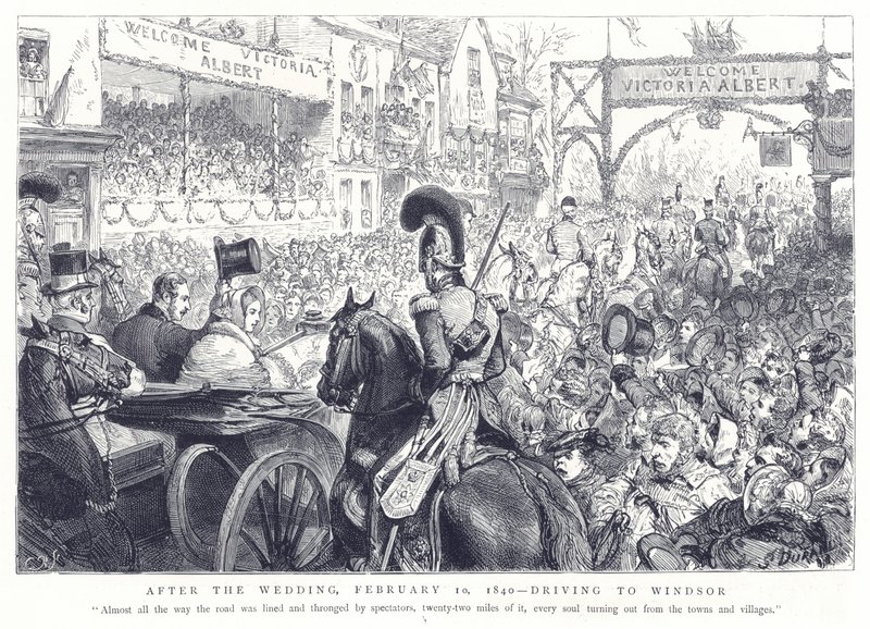 Na de bruiloft, 10 februari 1840, op weg naar Windsor door English School