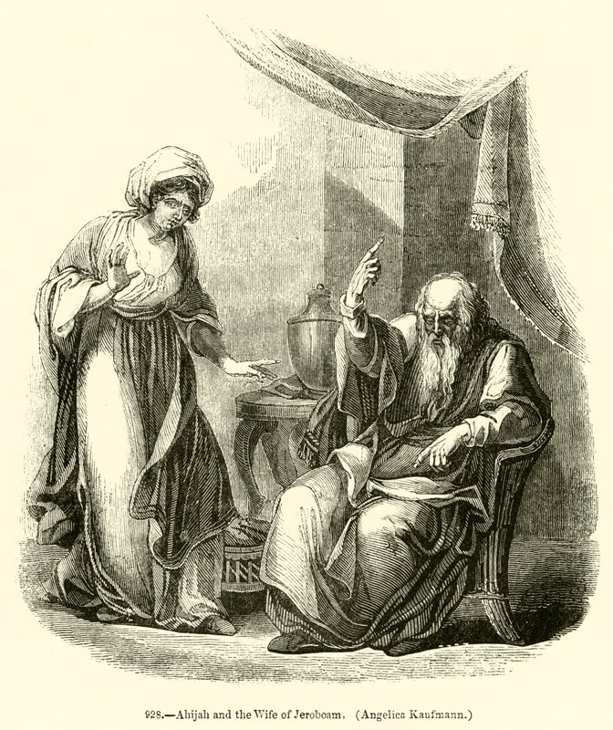 Ahia en de vrouw van Jerobeam, Angelica Kaufmann door English School