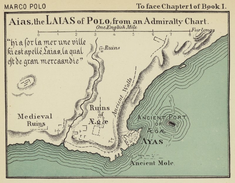 Aias, de Laias van Polo, van een Admiralty Kaart door English School