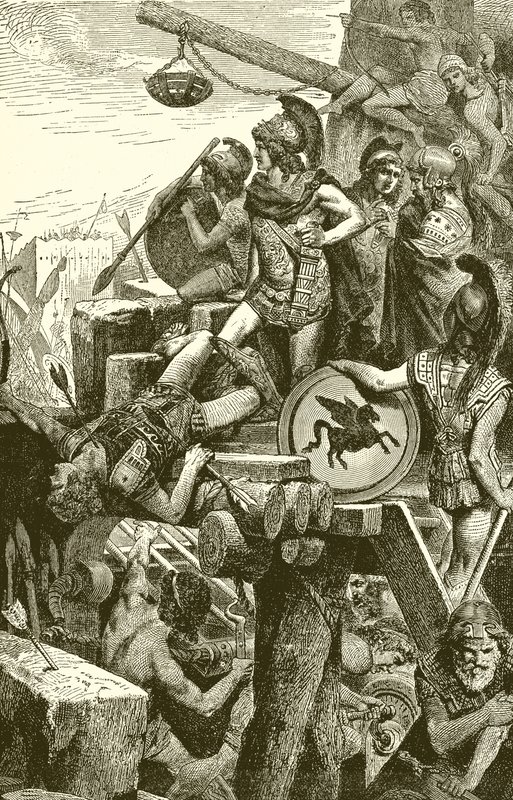 Alexander de Grote bij het beleg van Tyrus door English School