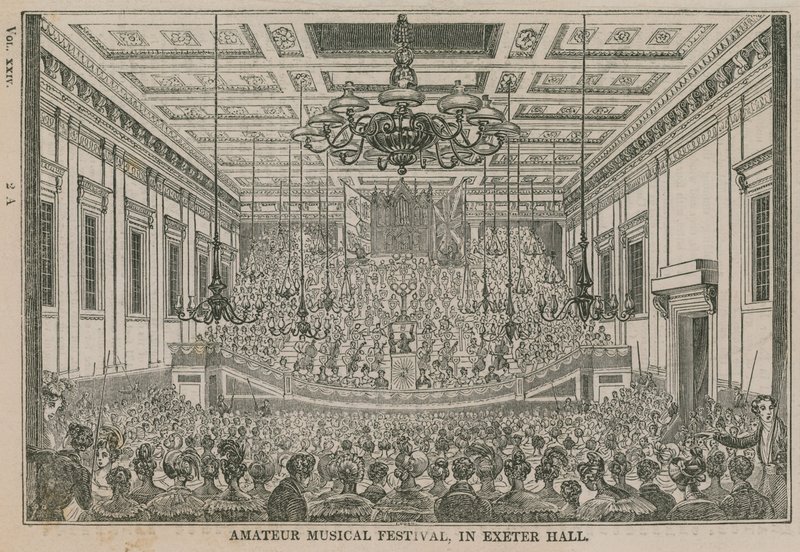 Amateur muziekfestival in Exeter Hall door English School