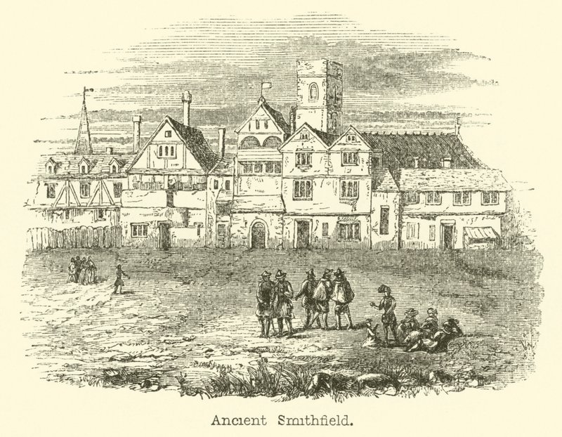 Oud Smithfield (gravure) door English School