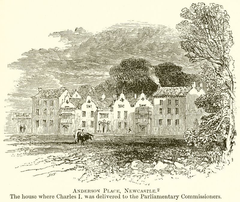 Anderson Place, Newcastle. Het huis waar Karel I werd overgedragen aan de parlementaire commissarissen door English School