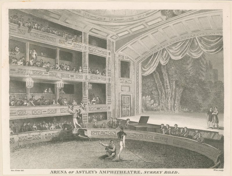 Arena van Astleys Amfitheater, Surrey Road door English School