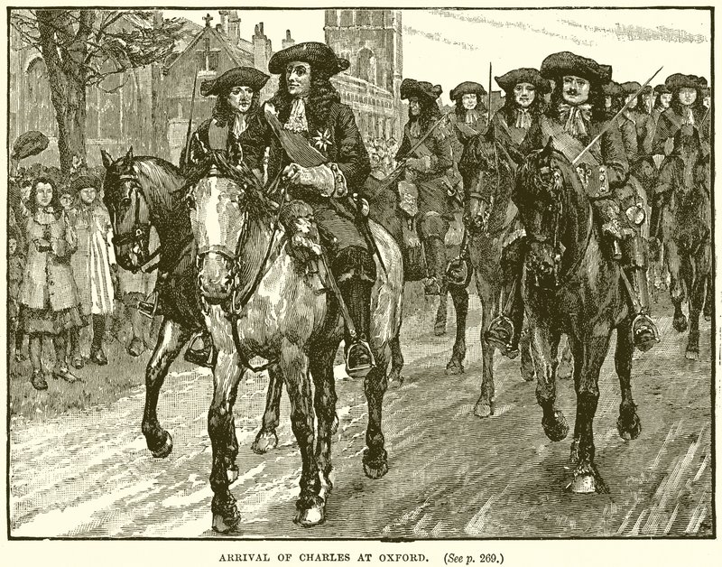 Aankomst van Karel in Oxford door English School
