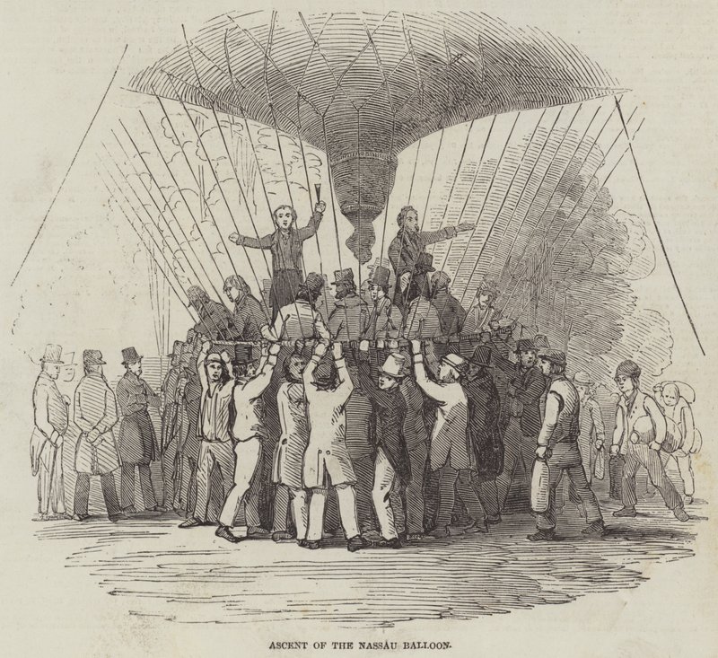 De Ascentie van de Nassau Ballon door English School