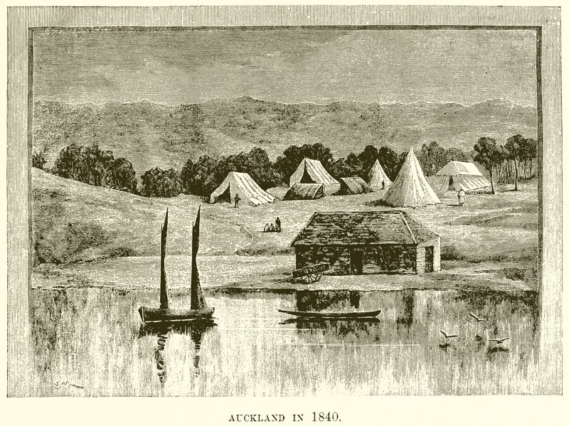 Auckland in 1840 door English School