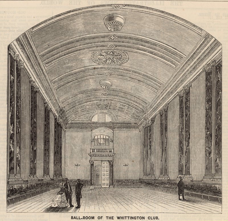 Balzaal van de Whittington Club, Londen door English School