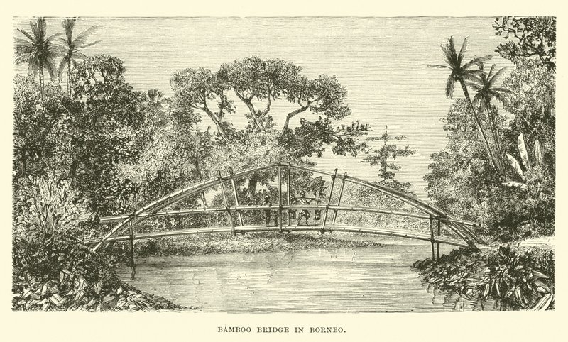 Bamboebrug in Borneo door English School