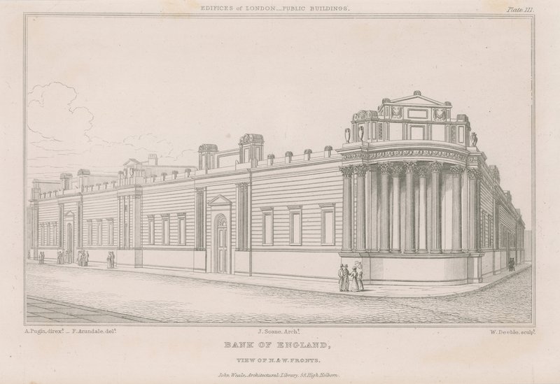 Bank of England, Sir John Soanes gevels door English School