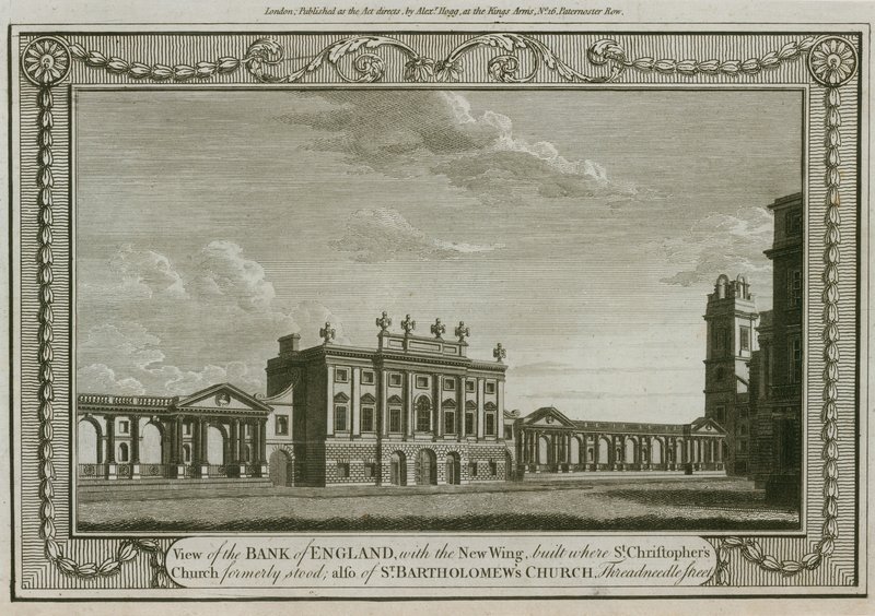 Bank of England, Westvleugel toegevoegd door Sir Robert Taylor, 1783 door English School
