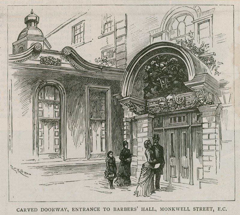 Barber Surgeons Hall, Monkwell Street, Londen door English School