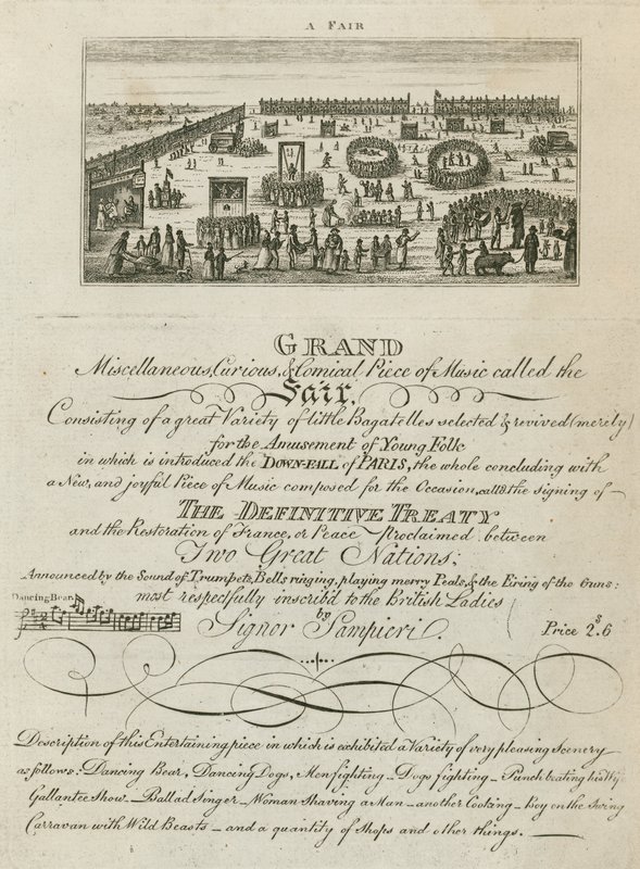 Bartholomew Fair, Londen: Aankondiging van een kermis voor 1806 door English School