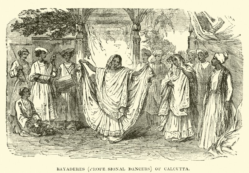 Bayaderes (professionele dansers) van Calcutta door English School