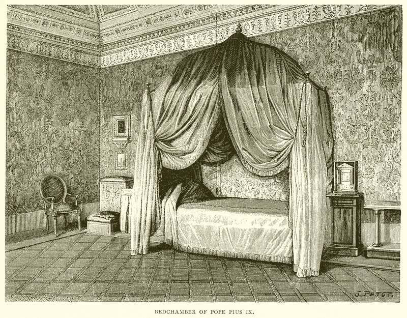 Slaapkamer van Paus Pius IX door English School