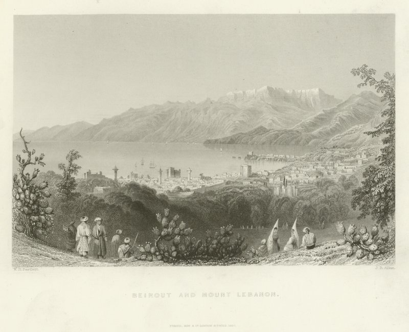 Beiroet en de berg Libanon, 1837 door English School