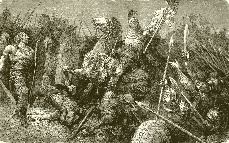 Belisarius leidt het Romeinse leger tegen de Goten door English School