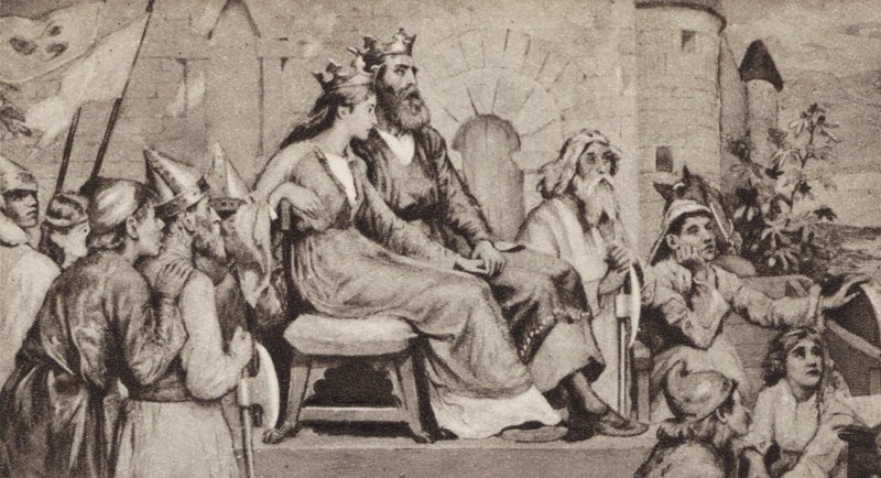 Bertha, vrouw van Aethelbert, koning van Kent door English School