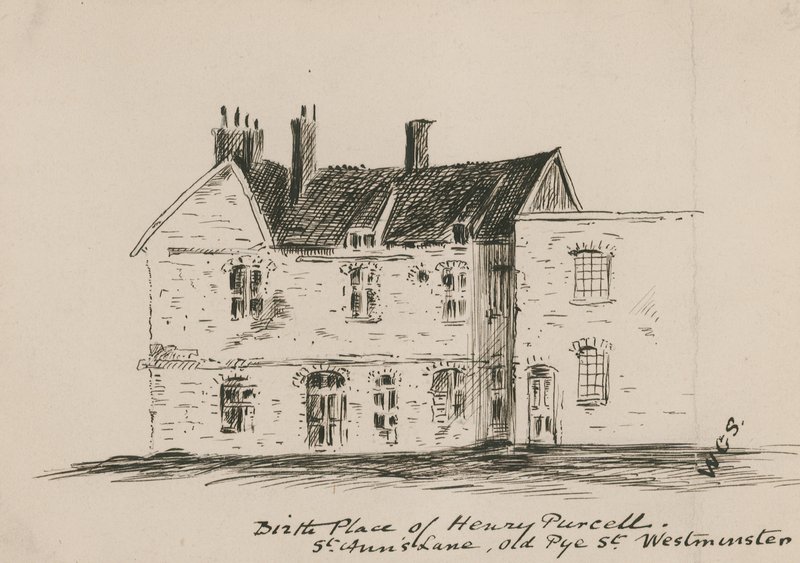Geboorteplaats van Henry Purcell, St Anns Lane, Old Pye Street, Westminster door English School