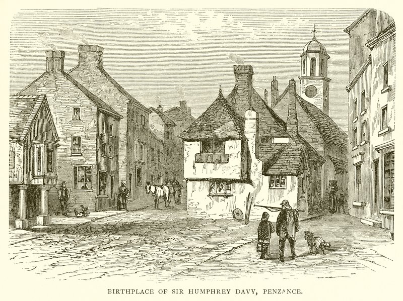 Geboorteplaats van Sir Humphrey Davy, Penzance door English School