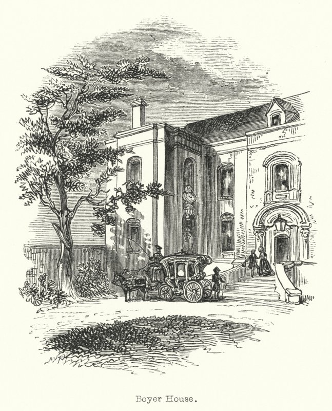 Boyer huis (gravure) door English School