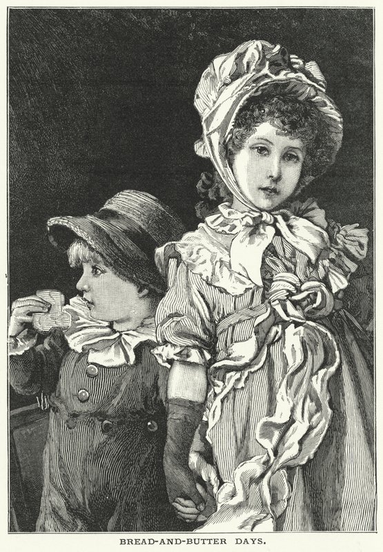 Brood-en-boter dagen (gravure) door English School