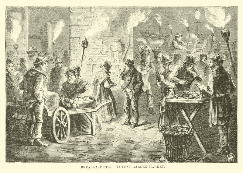 Ontbijtkraam, Covent Garden Market door English School