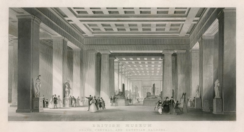 British Museum, Grote Centrale en Egyptische Zalen door English School