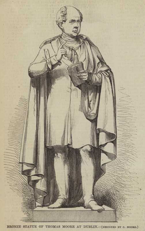Bronzen Standbeeld van Thomas Moore in Dublin door English School